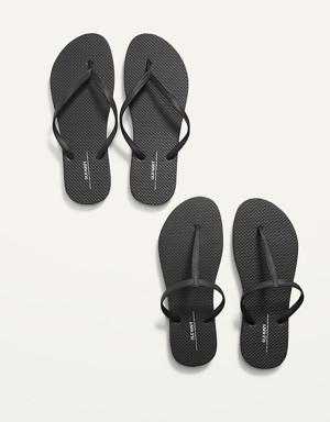 Flip-Flop/T-Strap Sandals Variety 2-Pack for Women (Partially Plant-Based)