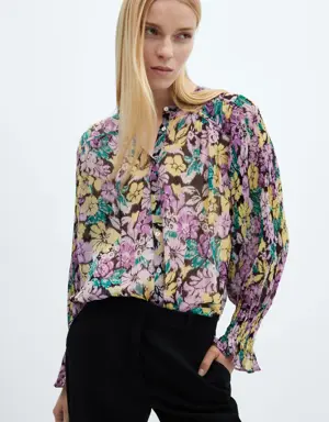 Floral textured blouse
