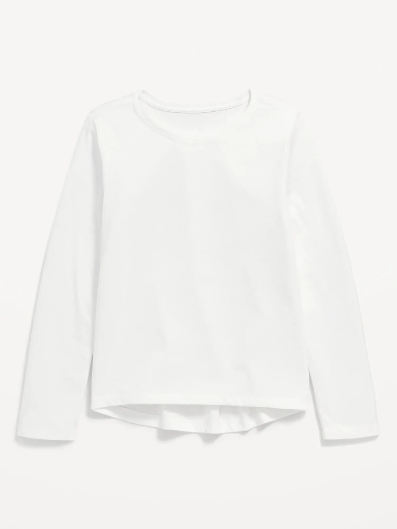 Old Navy Softest Long-Sleeve T-Shirt for Girls white. 1