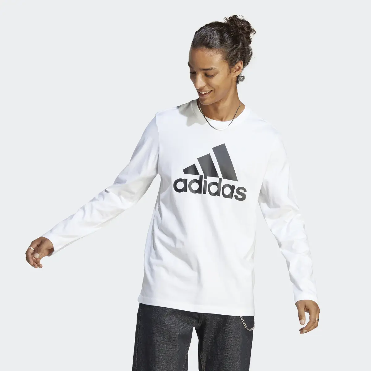 Adidas Essentials Long Sleeve Tee. 2