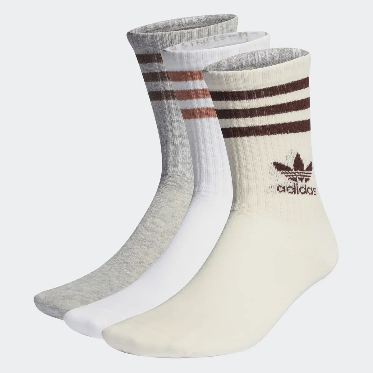Adidas Adicolor Mid Cut Crew Socks 3 Pairs. 2