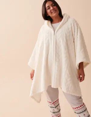 Soft Plush Hooded Cape