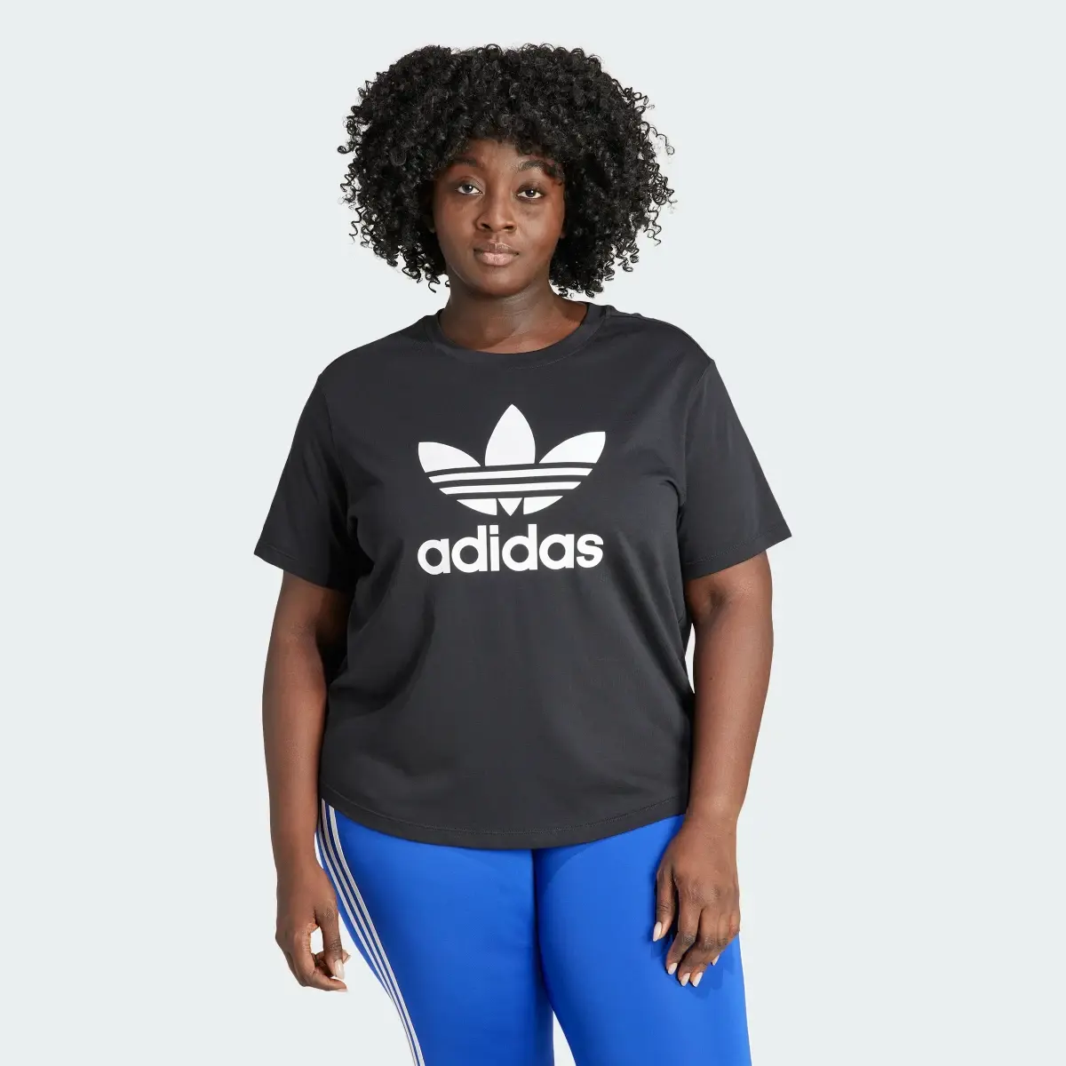 Adidas Adicolor Trefoil Boxy T-Shirt (Plus Size). 2
