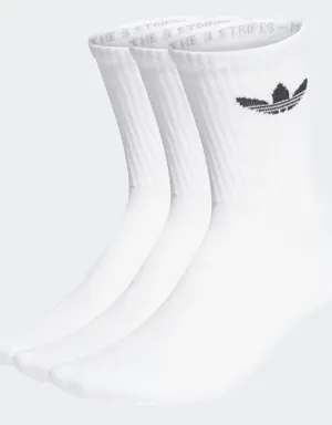 Adidas Cushioned Trefoil Mid-Cut Crew Socks 3 Pairs