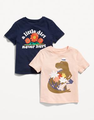 Old Navy Unisex Graphic T-Shirt 2-Pack for Toddler orange