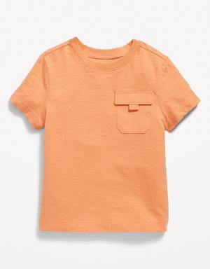 Old Navy Slub-Knit Cargo-Pocket T-Shirt for Toddler Boys orange