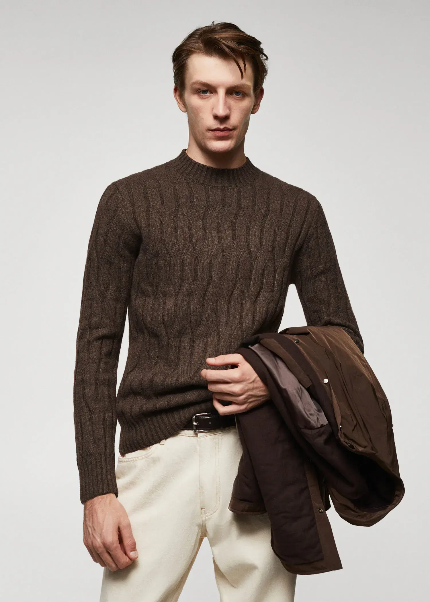 Mango Braided wool-blend sweater. 2
