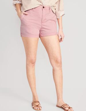 Old Navy High-Waisted OGC Pull-On Chino Shorts -- 3.5-inch inseam pink