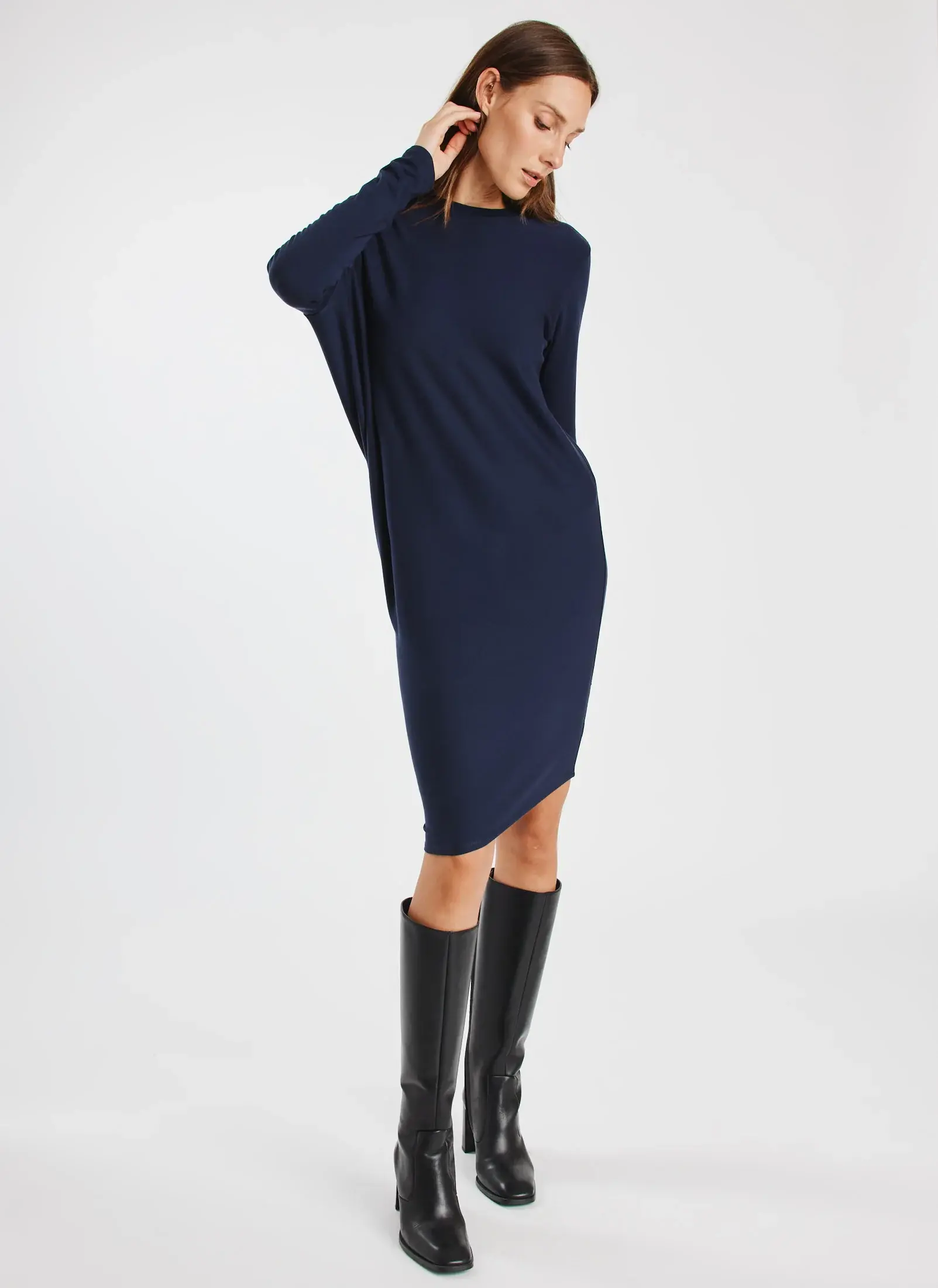 Kit And Ace Wave Long Sleeve Dress. 1