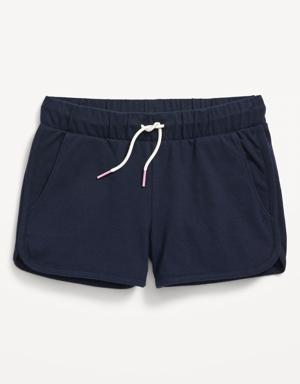 Dolphin-Hem Cheer Shorts for Girls blue