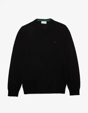 Men's V-Neck Merino Wool Sweater