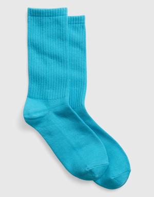 Gap Organic Cotton Crew Socks blue