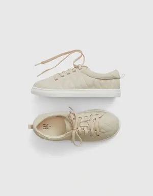 Kids Quilted Sneakers beige