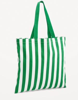 Printed Canvas Tote Bag for Women green