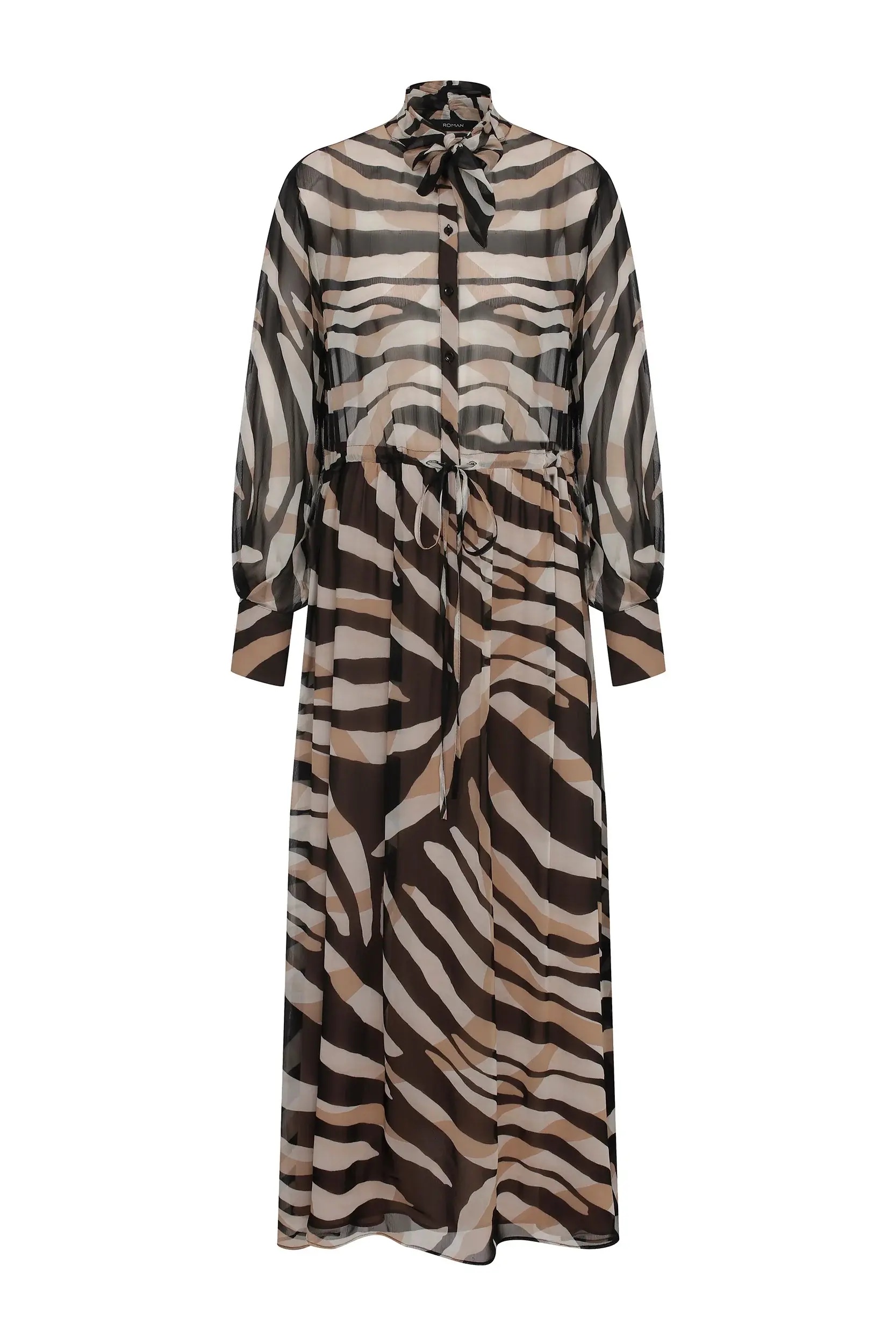 Roman Exotic Tiger Print Dress - 4 / ORIGINAL. 1