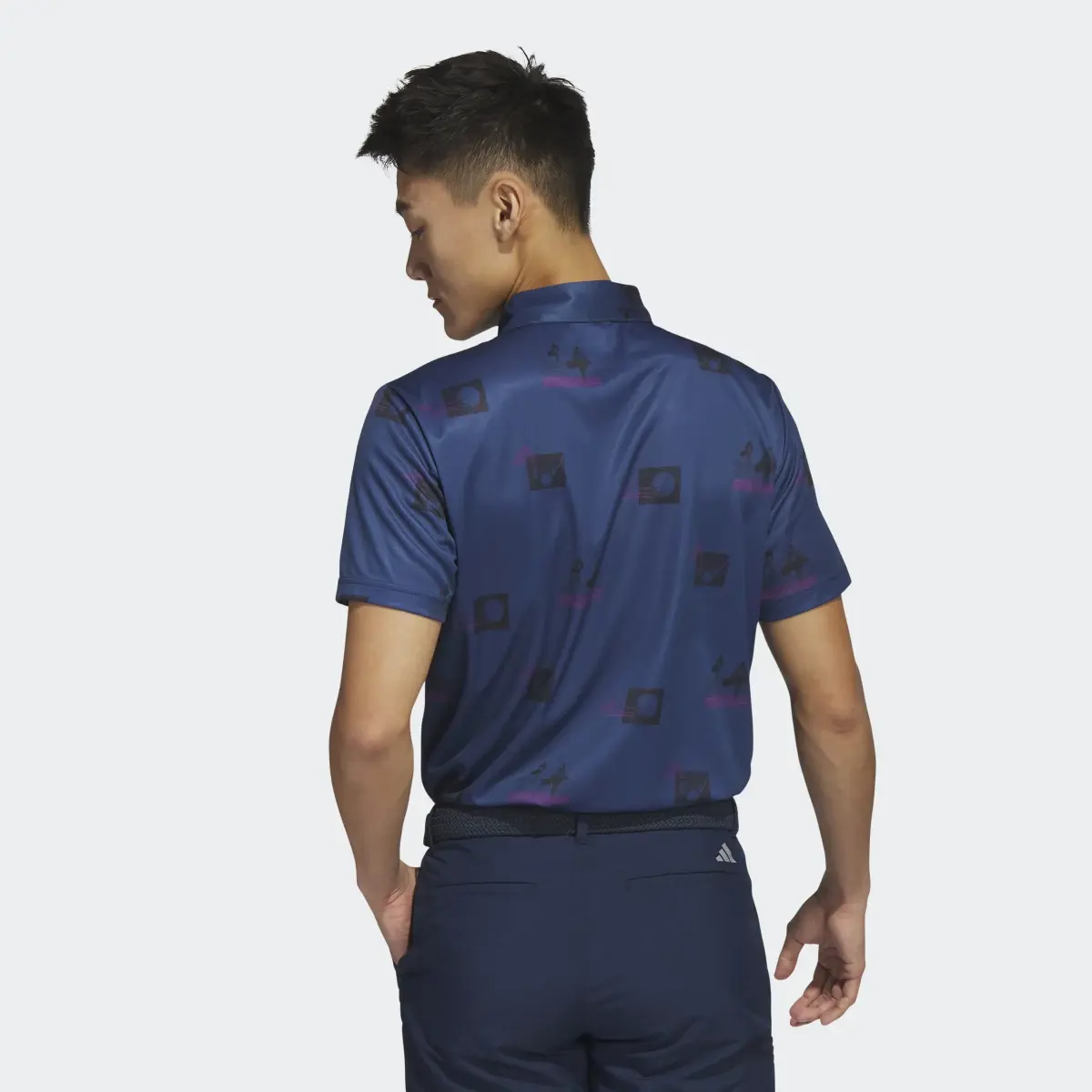 Adidas Allover-Print Golf Polo Shirt. 3