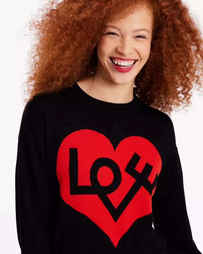 Kate Spade Love Heart Intarsia Sweater. 1