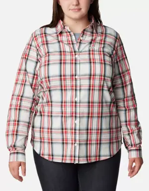 Women's Anytime™ Patterned Long Sleeve Shirt - Plus Size