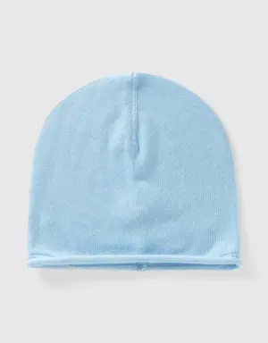 light blue cashmere blend hat