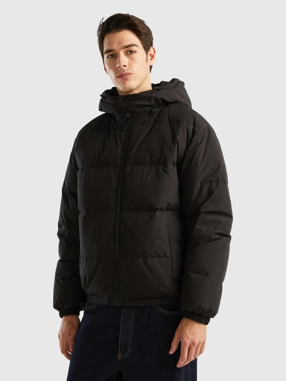 Benetton padded jacket with removable hood. 1