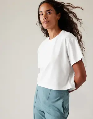 Effortless Crop Tee white