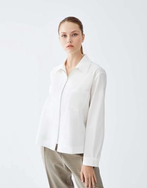 Zipped Collared Shirt