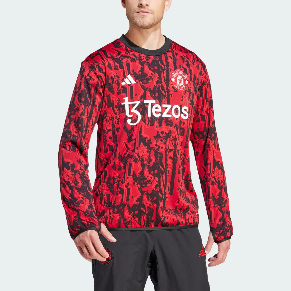 Adidas Sudadera Warm calentamiento Manchester United. 1