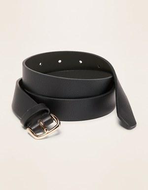 Faux-Leather Belt For Women (1")