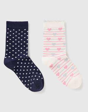 Erkek Çocuk Mix Desenli 2li Soket Çorap