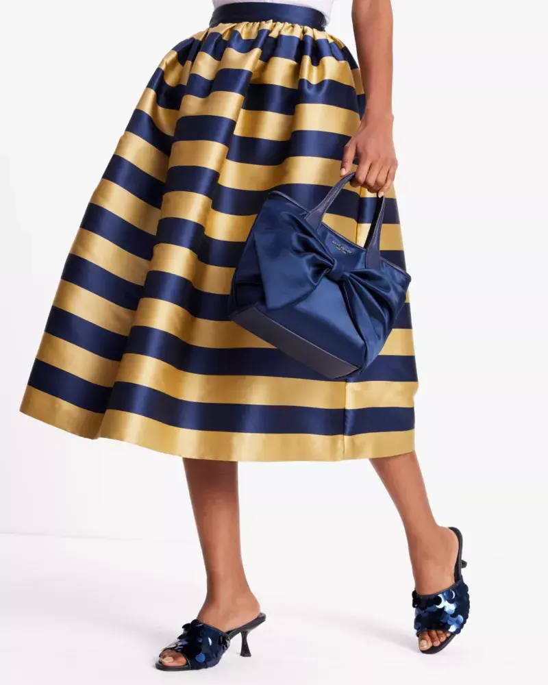 Kate Spade Awning Stripe Midi Skirt. 1