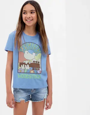 Kids Woodstock Graphic T-Shirt blue