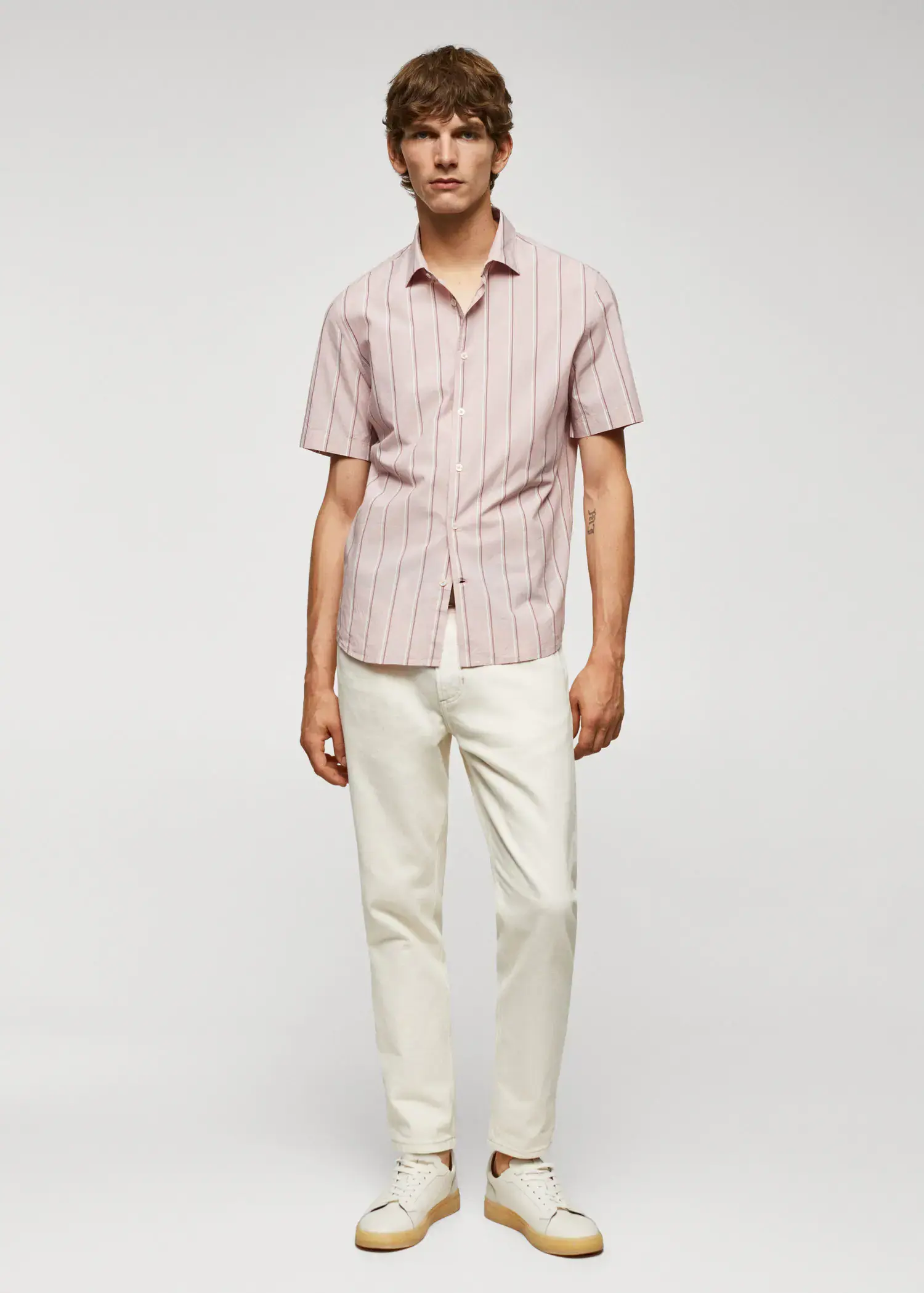 Mango Striped light cotton shirt. 2