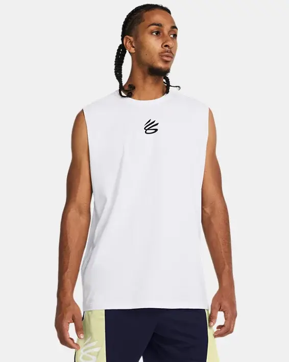 Under Armour Men's Curry Sleeveless Shirt. 1