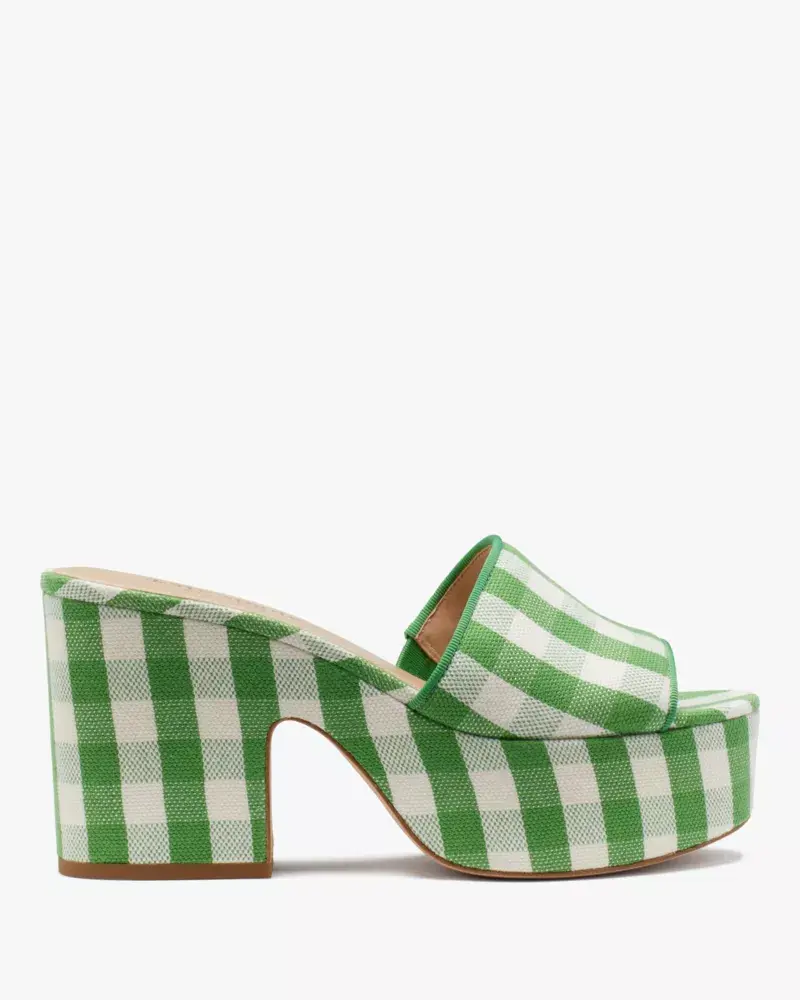 Kate Spade Ibiza Gingham Sandals. 1