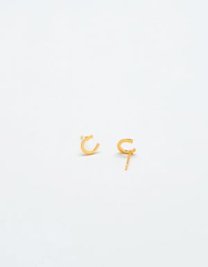 Gap Gold Initial Earrings gold