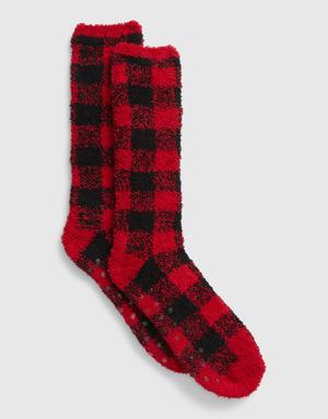 Recycled Cozy Socks red
