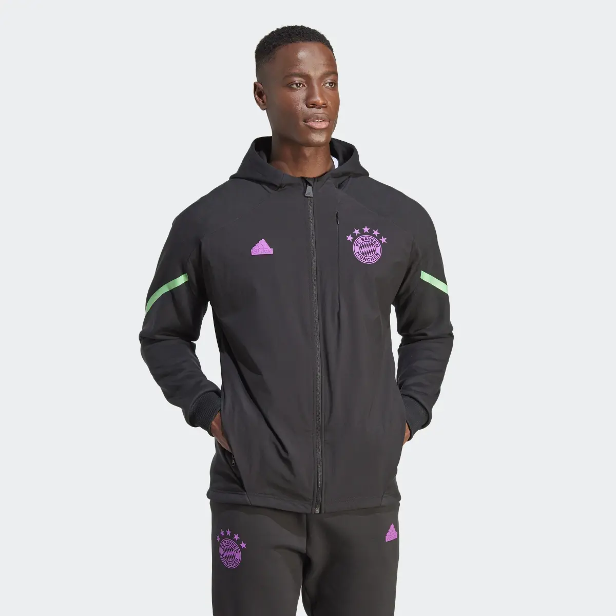 Adidas FC Bayern Designed For Gameday Full-Zip Hoodie. 2