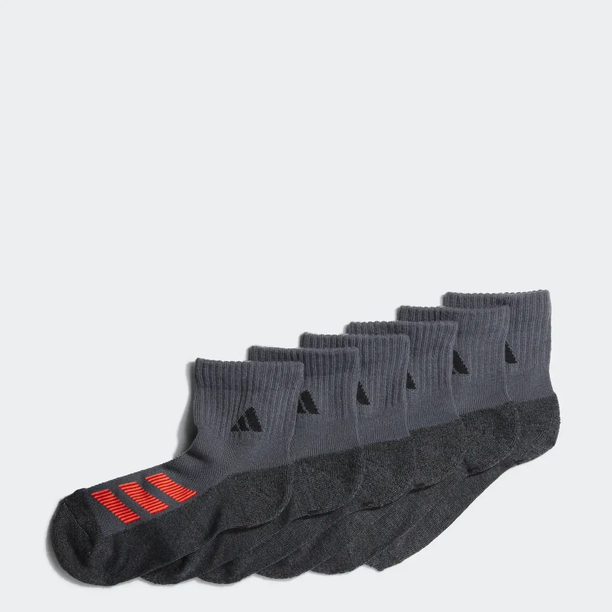 Adidas Cushioned Angle Stripe Quarter Socks 6 Pairs. 1