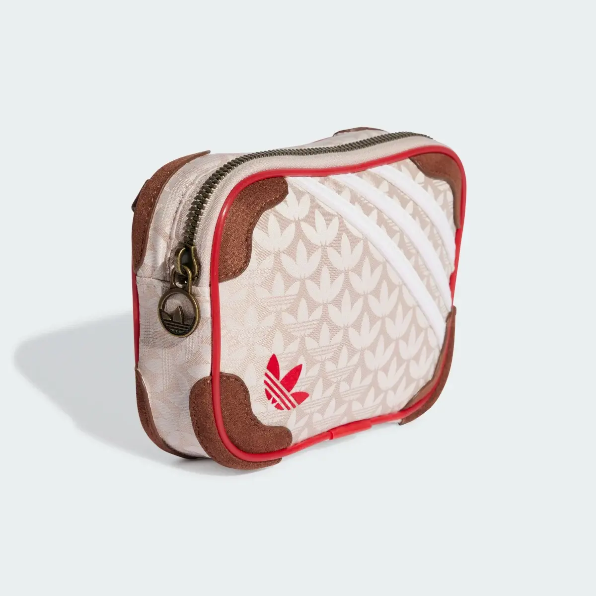 Adidas Trefoil Monogram Jacquard Suede Mini Airliner Tasche. 2