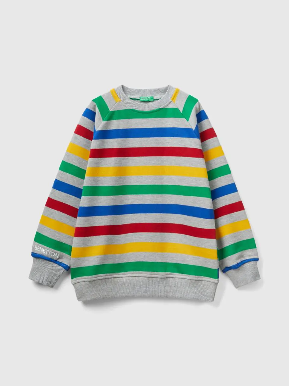 Benetton sweatshirt with multicolor stripes. 1