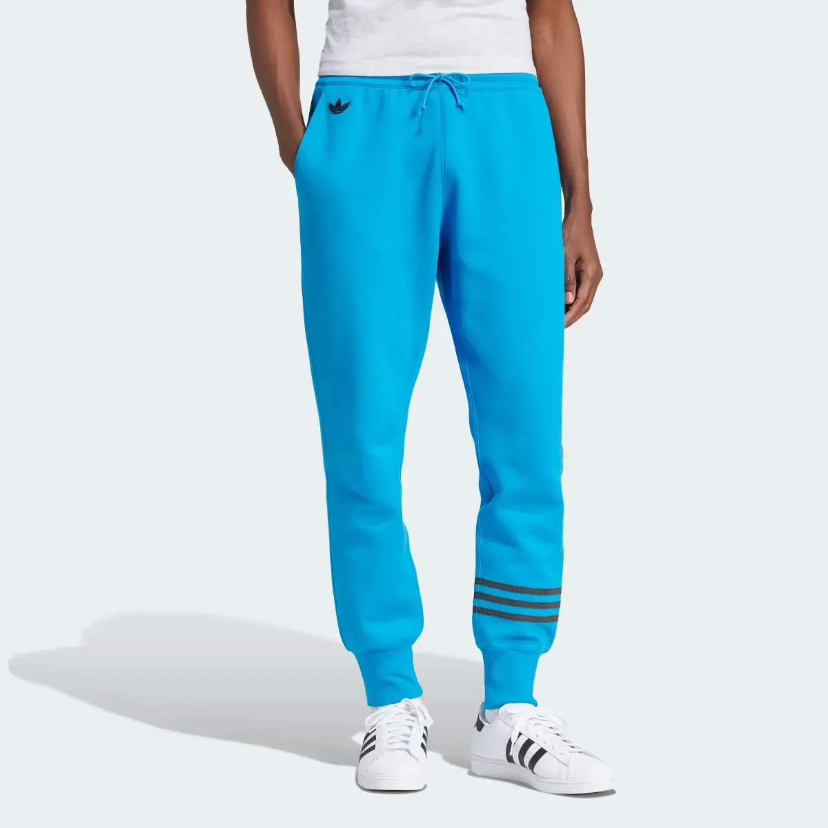 Adidas Street Neuclassics Cuffed Sweat Tracksuit Bottoms. 2