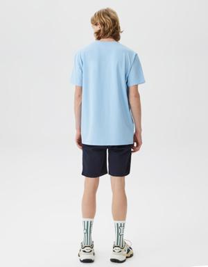 Lacoste Erkek Slim Fit V Yaka Açık Mavi T-Shirt. 3 Lacoste Erkek Slim Fit V Yaka Açık Mavi T-Shirt. 3