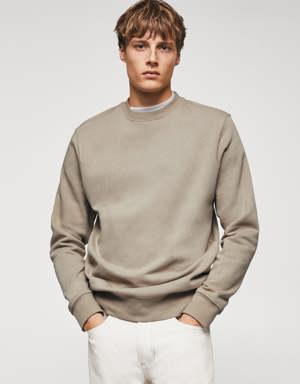 Plüsch-Sweatshirt aus Baumwolle