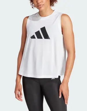 Adidas Playera sin Mangas de Entrenamiento Train Essentials Big Performance Logo