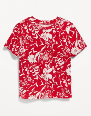 Unisex Printed Short-Sleeve T-Shirt for Toddler red