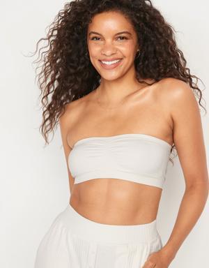 Old Navy Seamless Bandeau Bralette Top for Women white