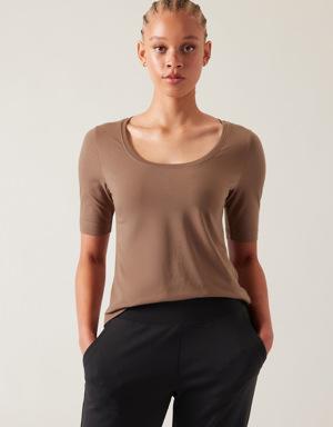 Athleta Outbound Scoop Tee beige