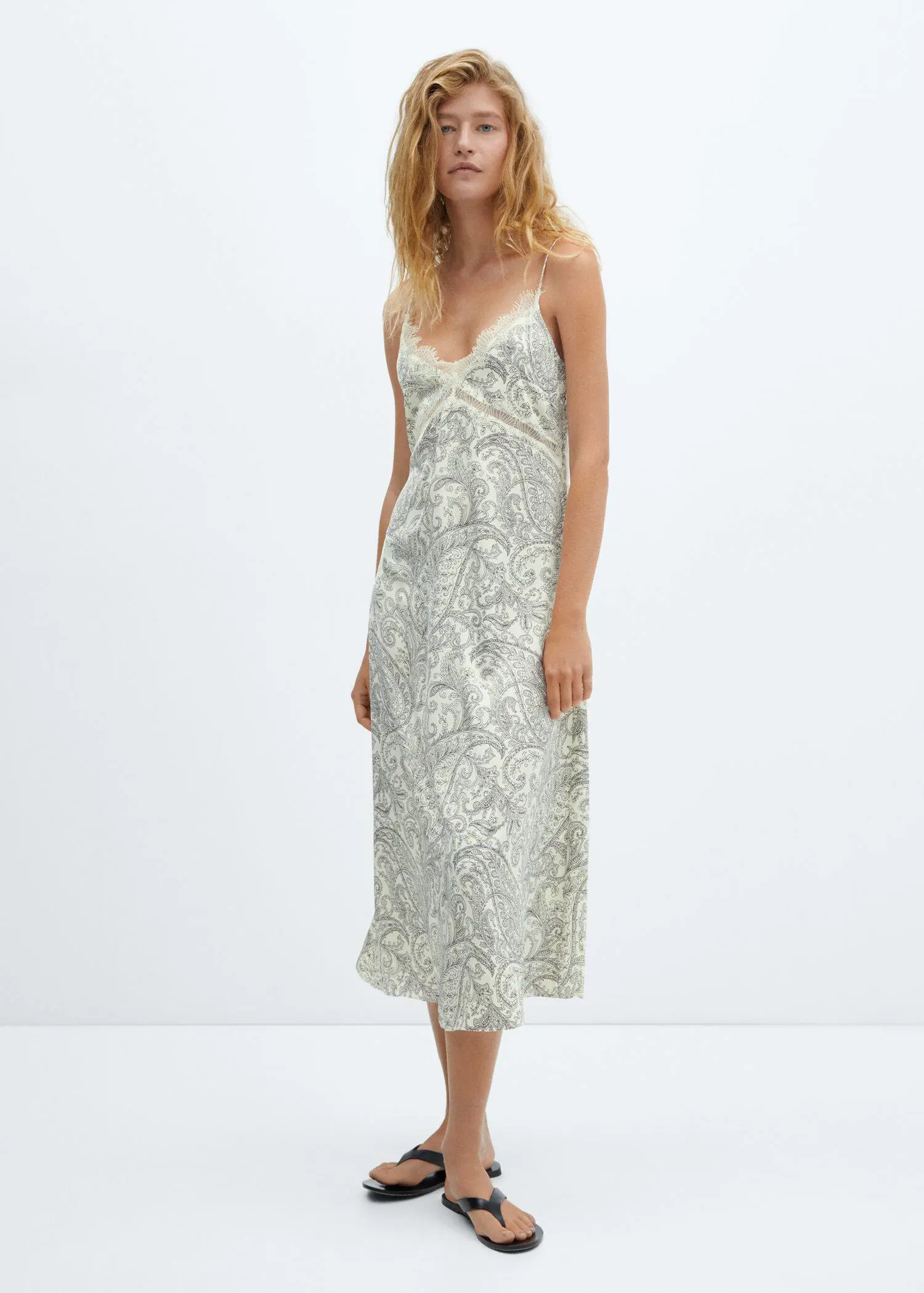 Mango Paisley-print slip dress. 2