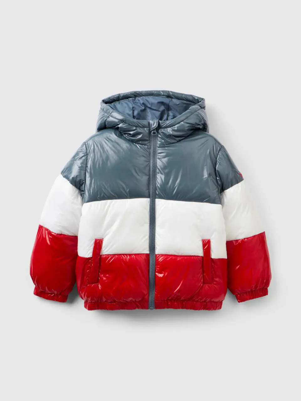 Benetton color block padded jacket. 1