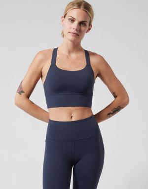 Athleta Warrior Longline Bra A&#45C blue